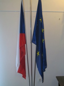 vlajka Česka a Evropské unie