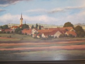 obraz Dublovic od místního rodáka, malíře Petra Sůsy
