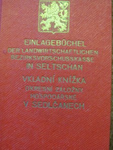 vkladní knížka z roku 1943