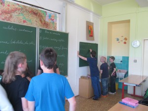 Zapisování symbolů na tabuli