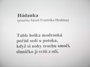 text hádanky (báseň F. Hrubína)