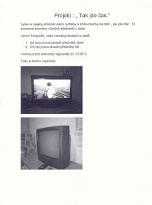 Propozice zadaného úkolu